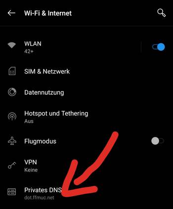 Bild: “WiFi-Übersicht” zu “Wi-Fi & Internet” unter Android 9