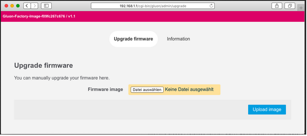 Bild: Gluon WEB-GUI - Firmwareupgrade Bild: Gluon WEB-GUI - Firmwareupgrade