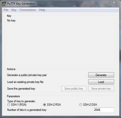 Bild: PuTTYgen